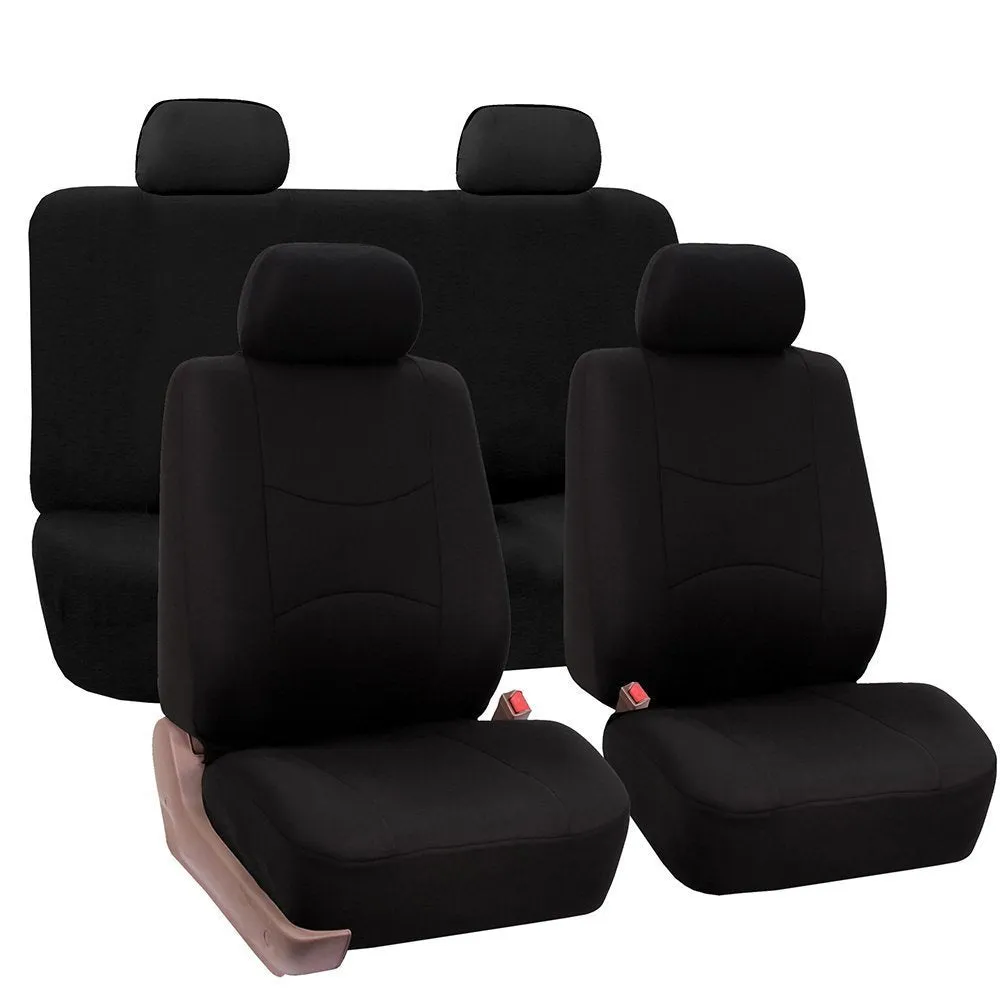 5-seater car seat cover set universal fit breathable fabric all-season protection