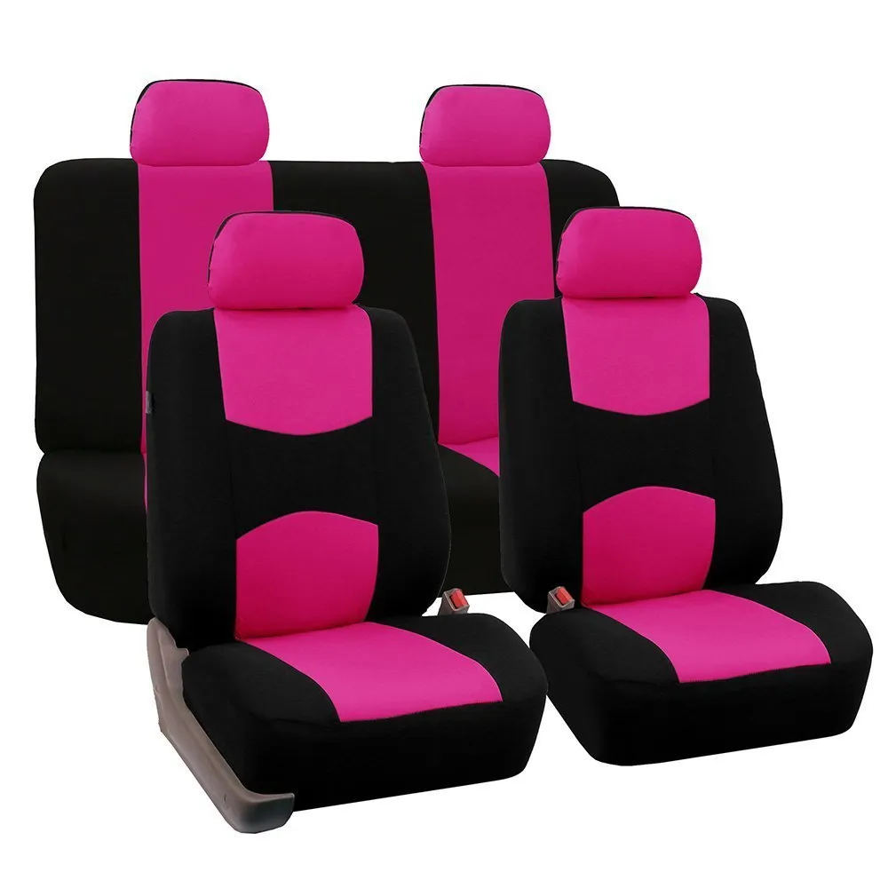 5-seater car seat cover set universal fit breathable fabric all-season protection