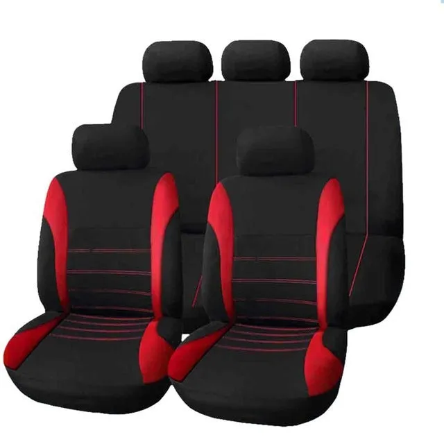 5-seater car seat cover set universal fit breathable fabric all-season protection