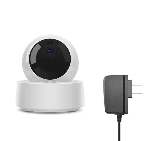 Sonoff 1080P HD WiFi indoor security camera with motion detection and 360-degree viewing angle on a white background