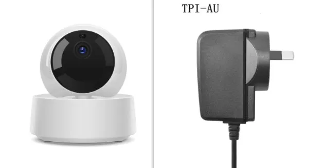 Sonoff 1080P HD WiFi indoor security camera with motion detection and 360-degree viewing angle on a white background