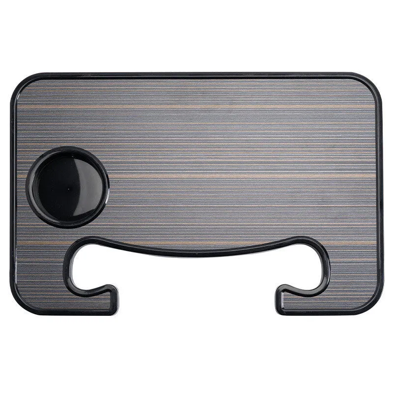 HDPE steering wheel dining table in wood grain black measuring 42 by 28 centimetres