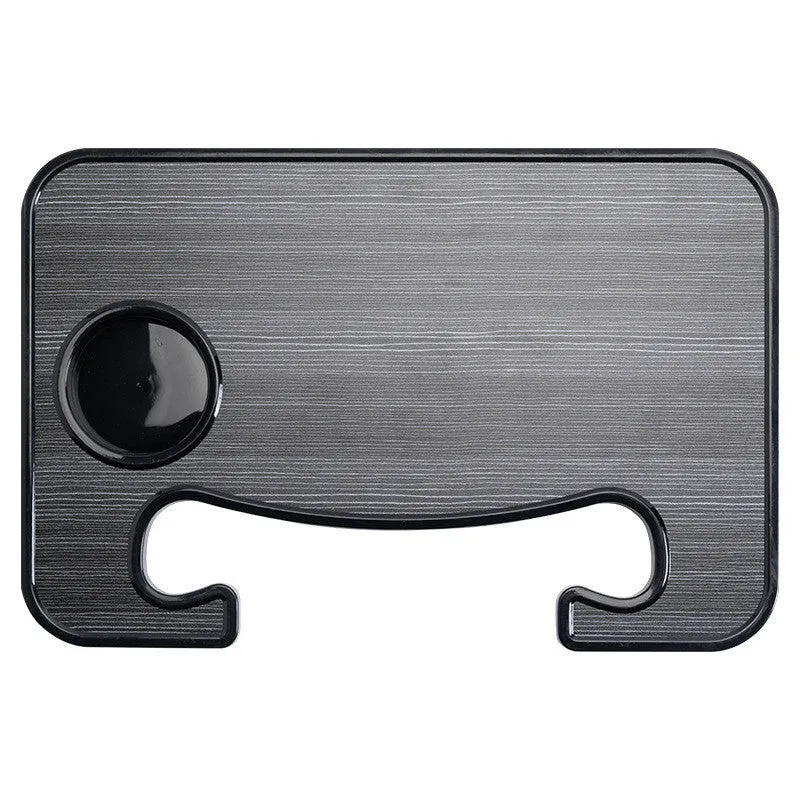 HDPE steering wheel dining table in wood grain black measuring 42 by 28 centimetres