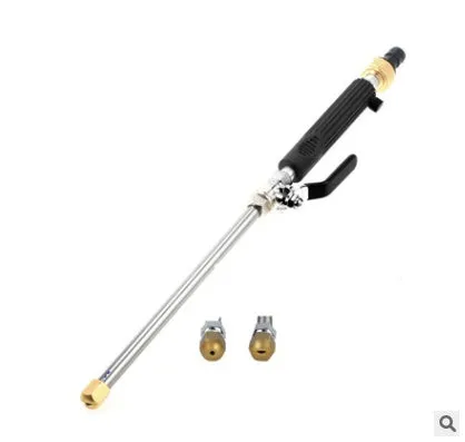 Adjustable high pressure car wash water gun in copper stainless steel and plastic, multi-length and colour options