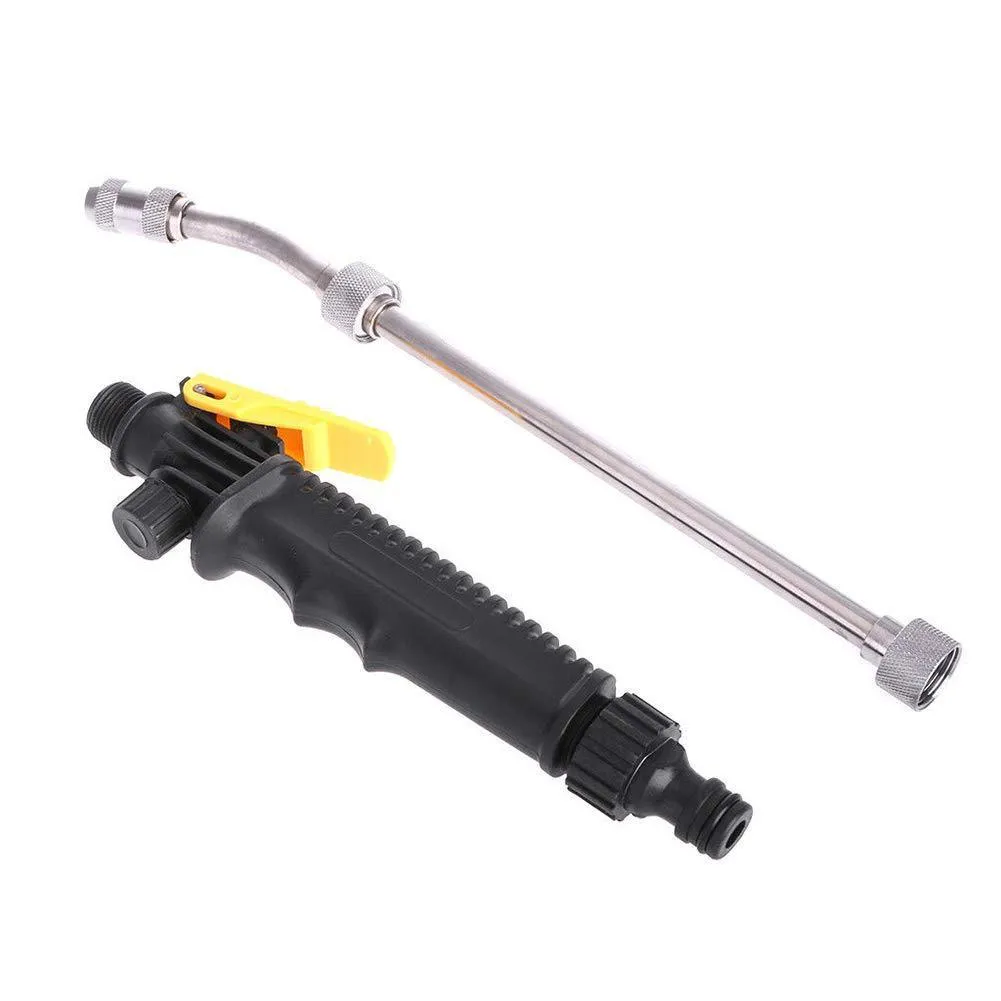 Adjustable high pressure car wash water gun in copper stainless steel and plastic, multi-length and colour options