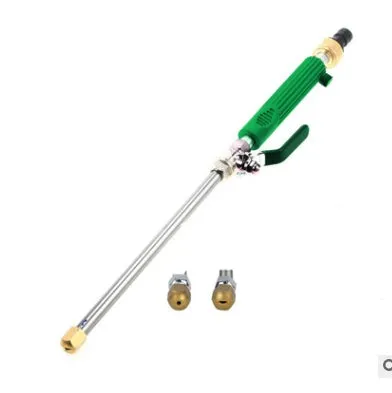 Adjustable high pressure car wash water gun in copper stainless steel and plastic, multi-length and colour options