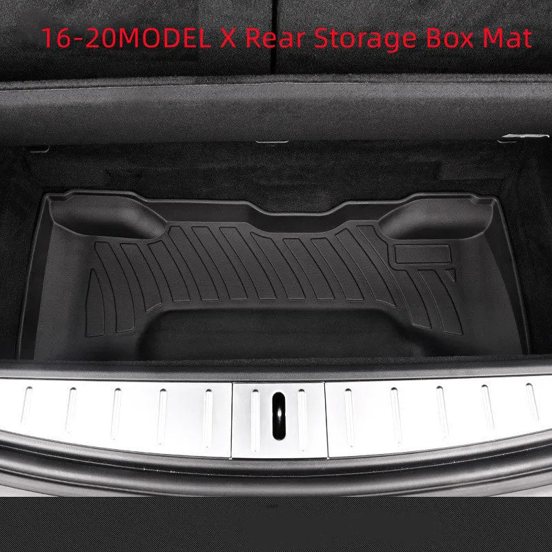 Tesla car floor mats in rubber material with TPE footrest for Model 3, Y, S, X vehicles