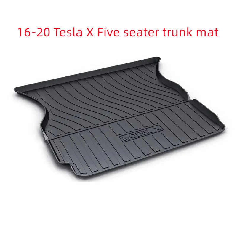 Tesla car floor mats in rubber material with TPE footrest for Model 3, Y, S, X vehicles