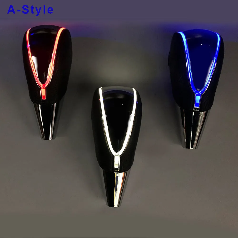 Car shift lever light accessory with touch sensor LED in red blue white for GM universal fit