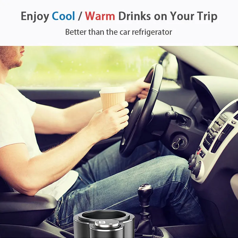 Smart 2-in-1 car heating cooling cup with aviation aluminium liner, 5L capacity, standard style, on a table
