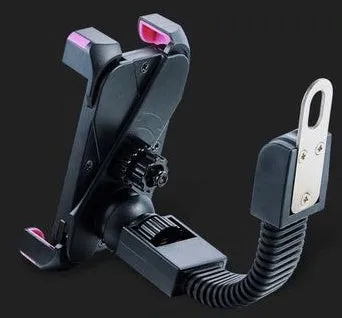 Black ABS plastic bicycle mobile phone holder fixed frame mount for handlebar navigation