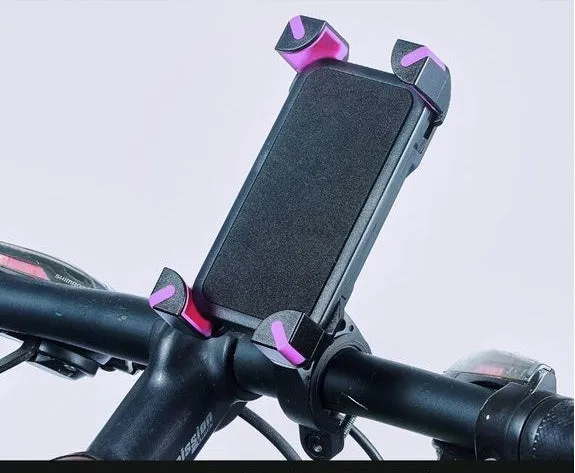 Black ABS plastic bicycle mobile phone holder fixed frame mount for handlebar navigation