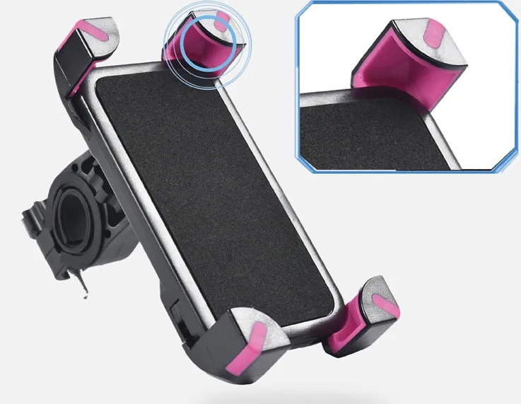 Black ABS plastic bicycle mobile phone holder fixed frame mount for handlebar navigation