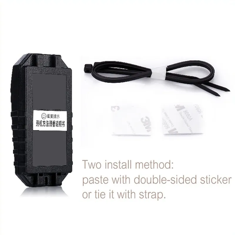 Elecpow bike alarm remote control in black with waterproof IP55 case and vibration sensor mounted on a bicycle frame