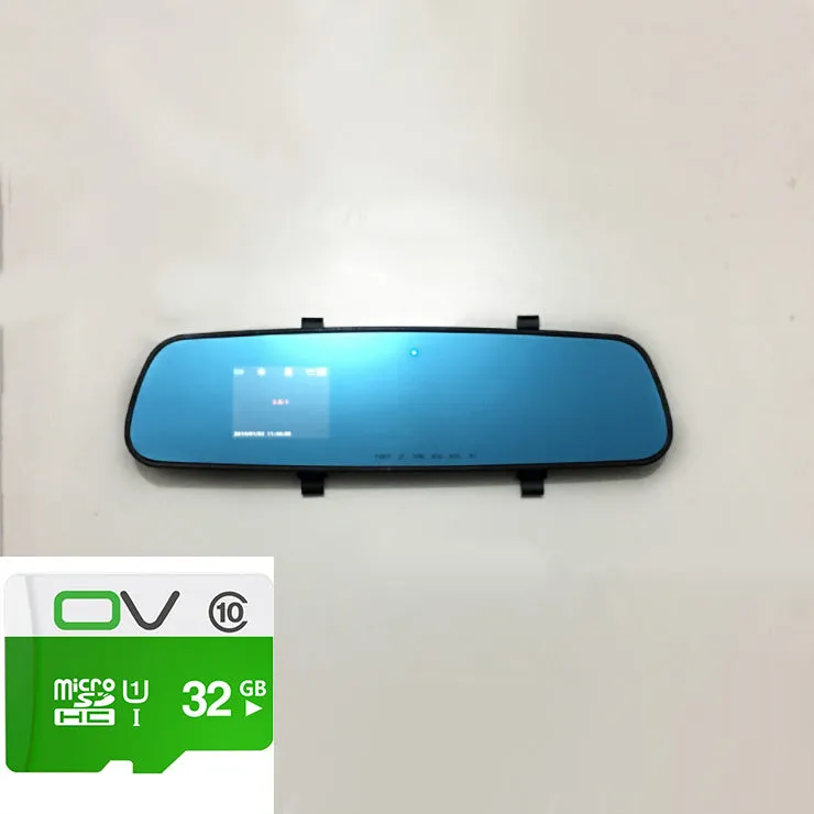 2.4 inch 1080P HD rearview mirror driving recorder with motion detection G-sensor and 100 degree lens angle black colour