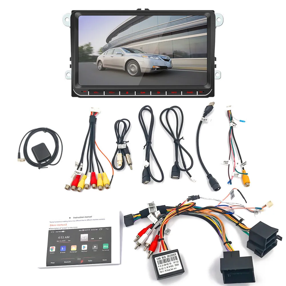 Black plastic MP5 Android GPS navigation player with 7 inch TFT screen for Volkswagen and GM vehicles
