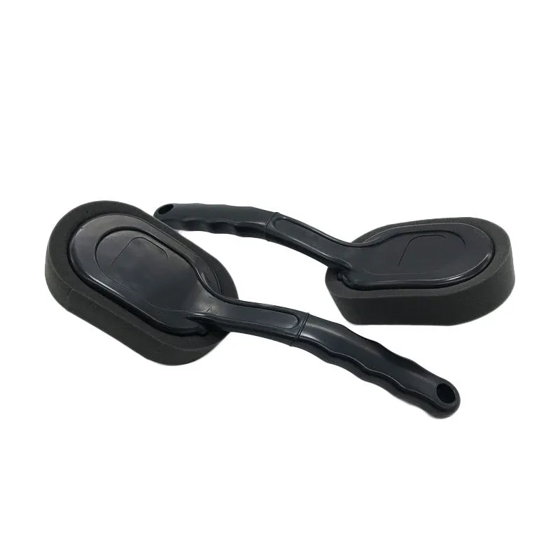 Car tyre waxing long handle sponge brush with polyester sponge head