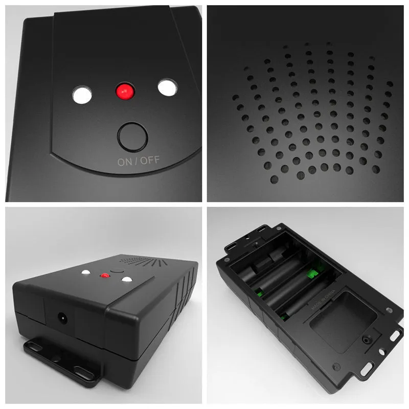 Black car mouse repeller microwave electronic device with square shape, 12.5x6.5x3.2cm