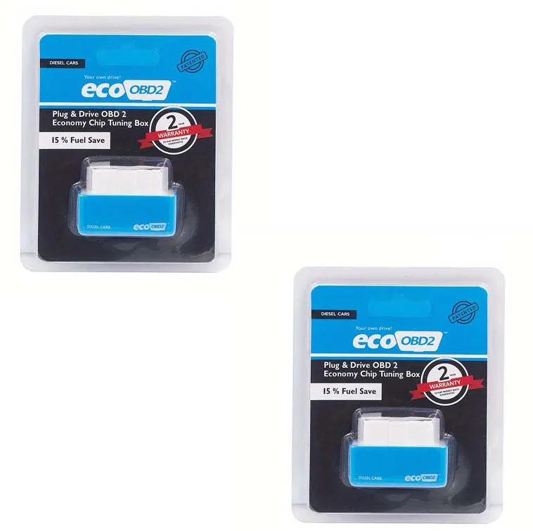 ECOOBD2 plug and play chip tuning box for petrol cars with OBD2 connector