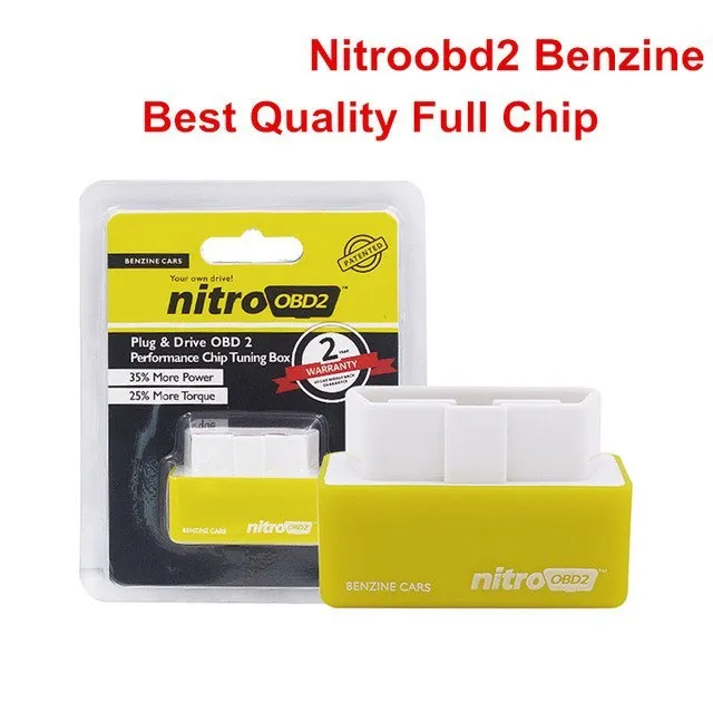 ECOOBD2 plug and play chip tuning box for petrol cars with OBD2 connector