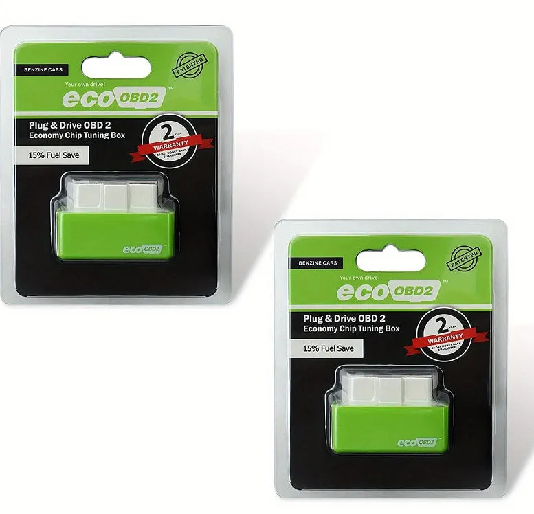 ECOOBD2 plug and play chip tuning box for petrol cars with OBD2 connector