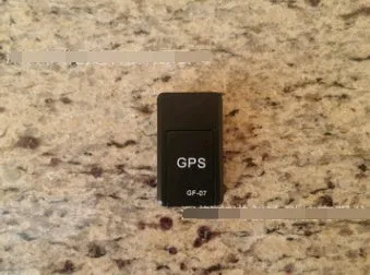 GF07 anti-lost GPS tracker 35x20x14mm ABS black with SOS alarm