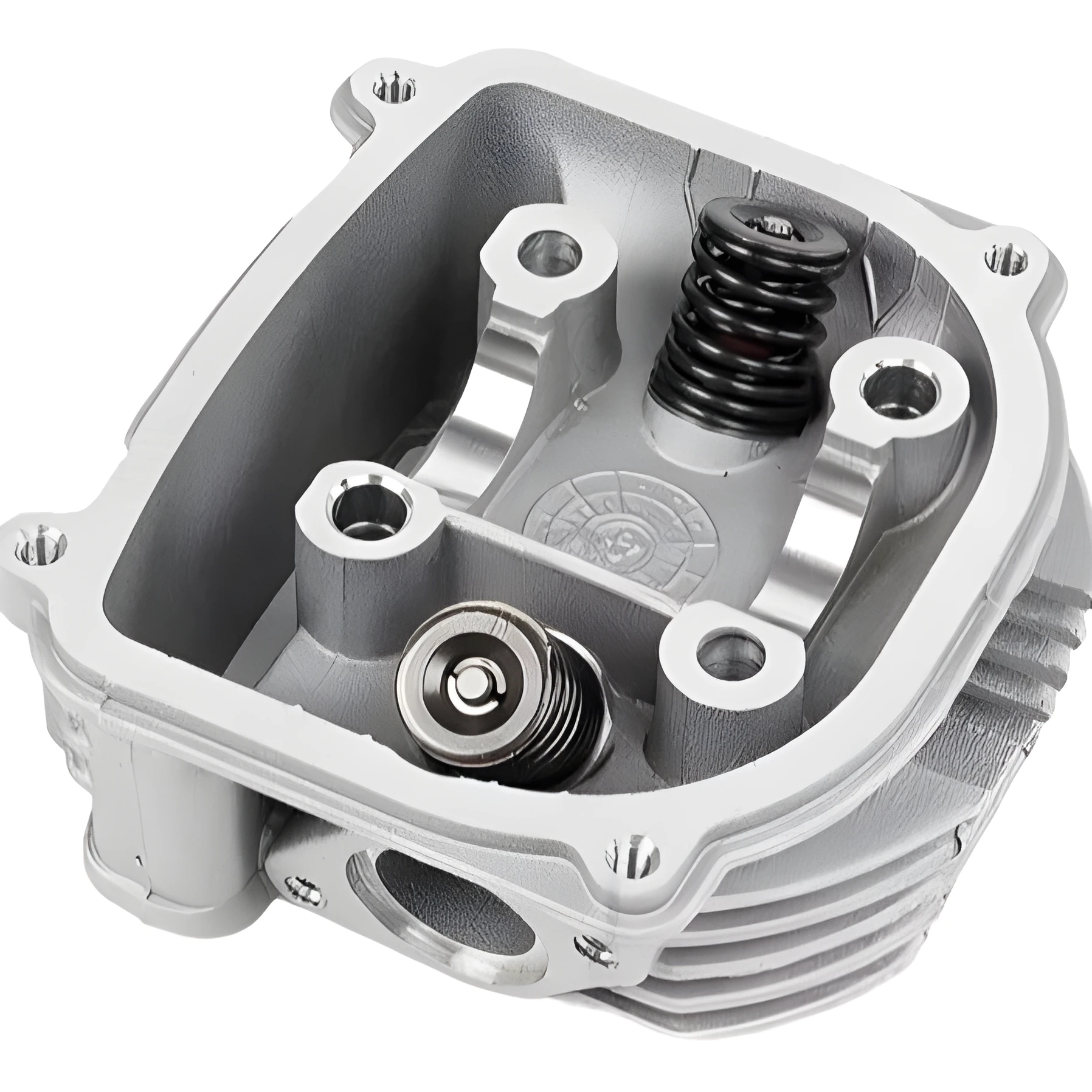 Motorcycle engine cylinder head accessory in black ABS plastic, dimensions 20x12x5 cm