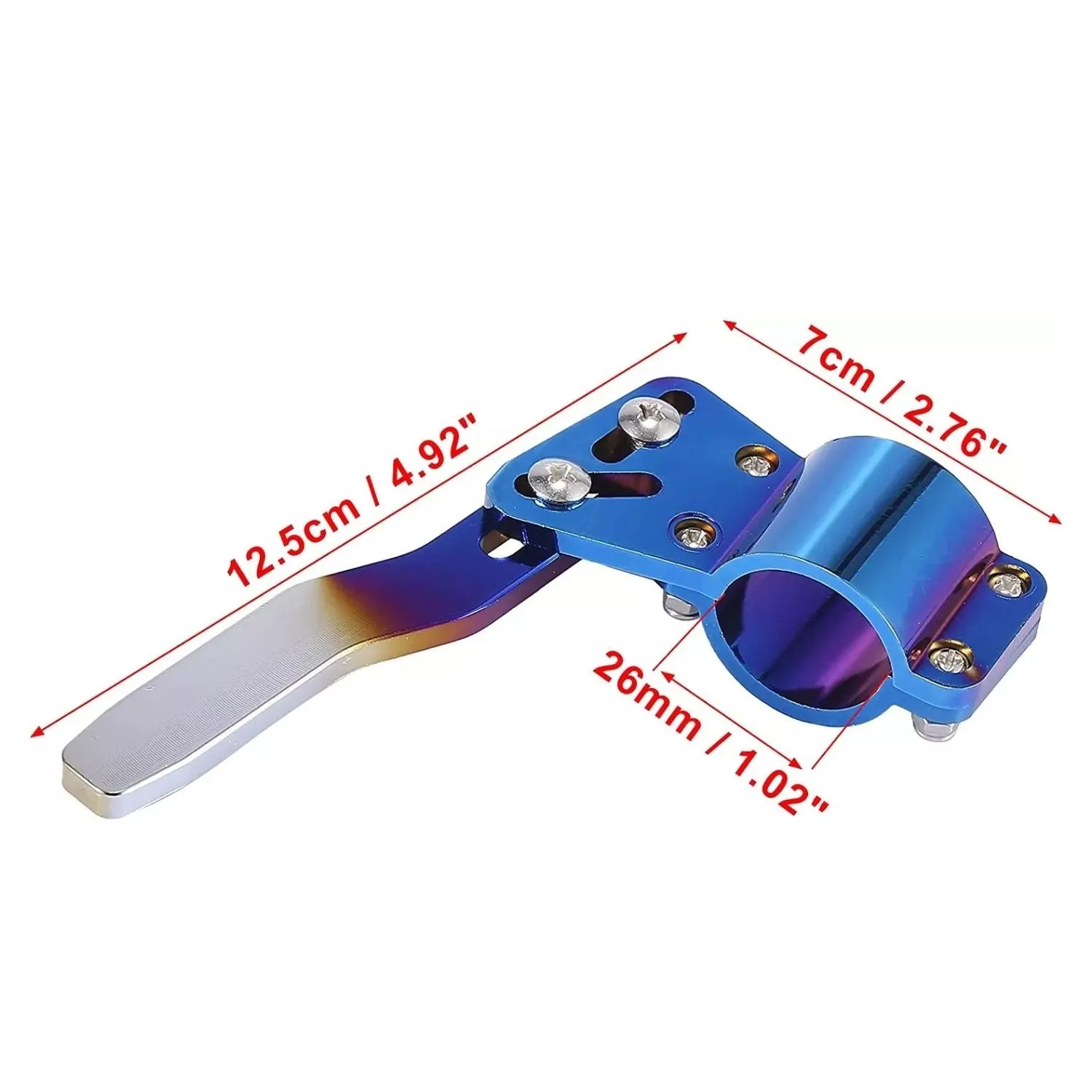 Aluminium alloy car steering wheel lengthening bar in silver colour with general fitment design