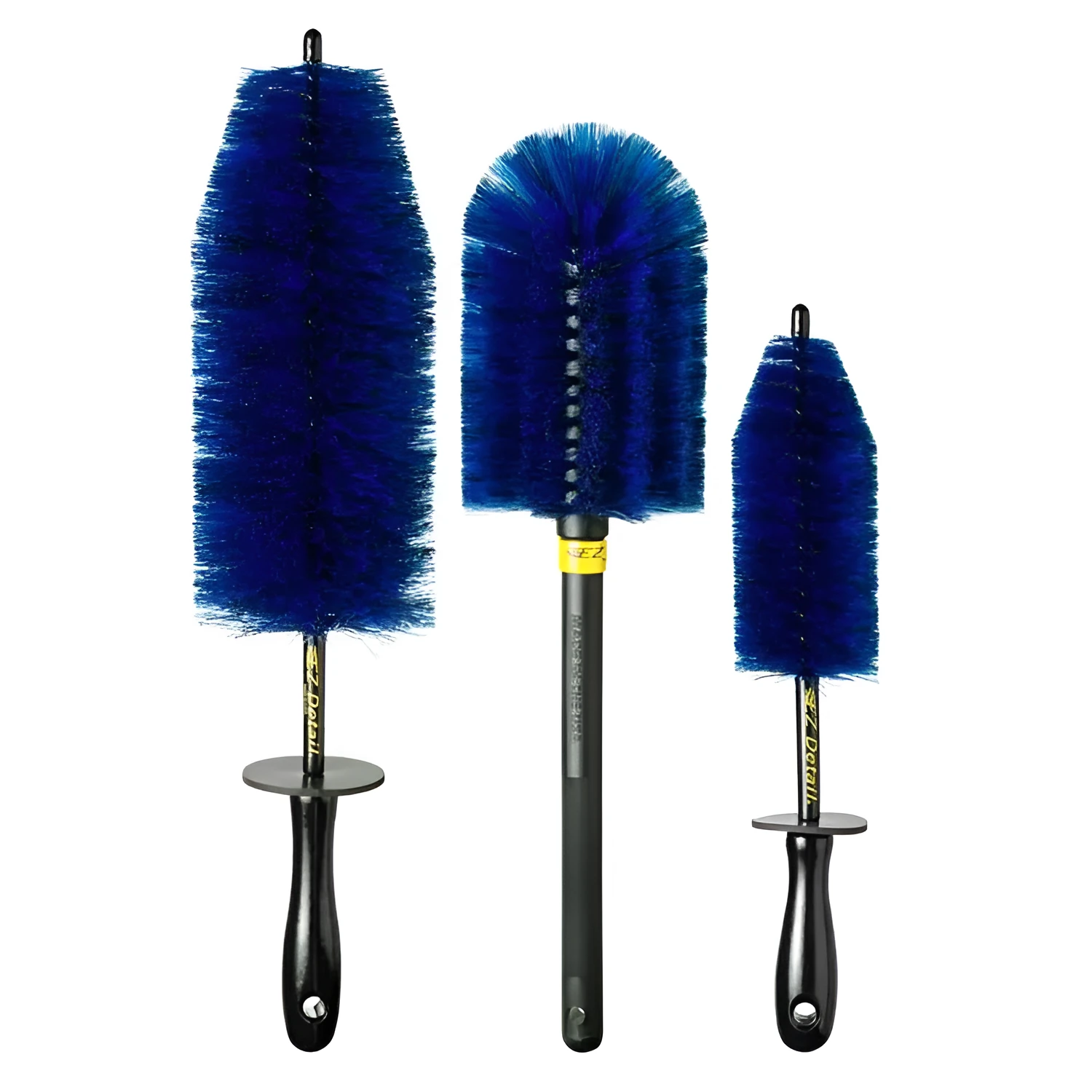 Blue engine silo hub cleaning brush with plastic PP line coated steel wire in three sizes