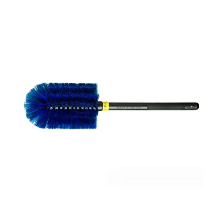 Blue engine silo hub cleaning brush with plastic PP line coated steel wire in three sizes