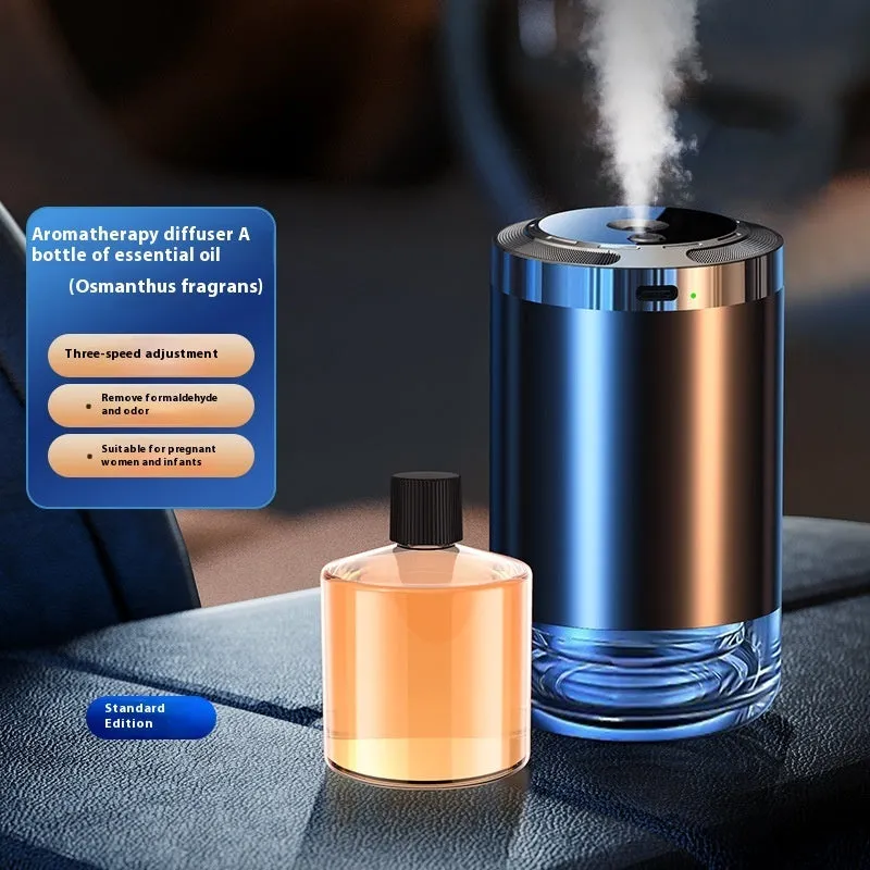 Starry Sky auto perfume sprayer with adjustable settings and six scent options, plastic or aluminium alloy shell
