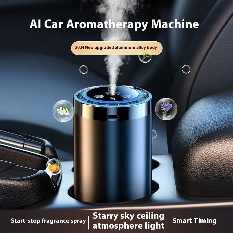 Starry Sky auto perfume sprayer with adjustable settings and six scent options, plastic or aluminium alloy shell