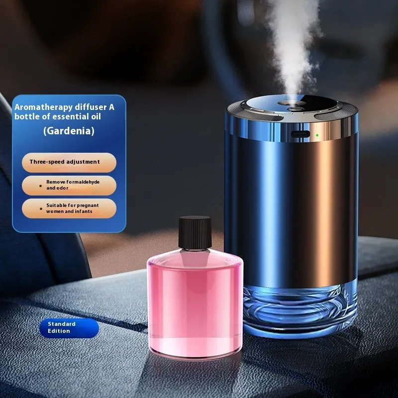 Starry Sky auto perfume sprayer with adjustable settings and six scent options, plastic or aluminium alloy shell
