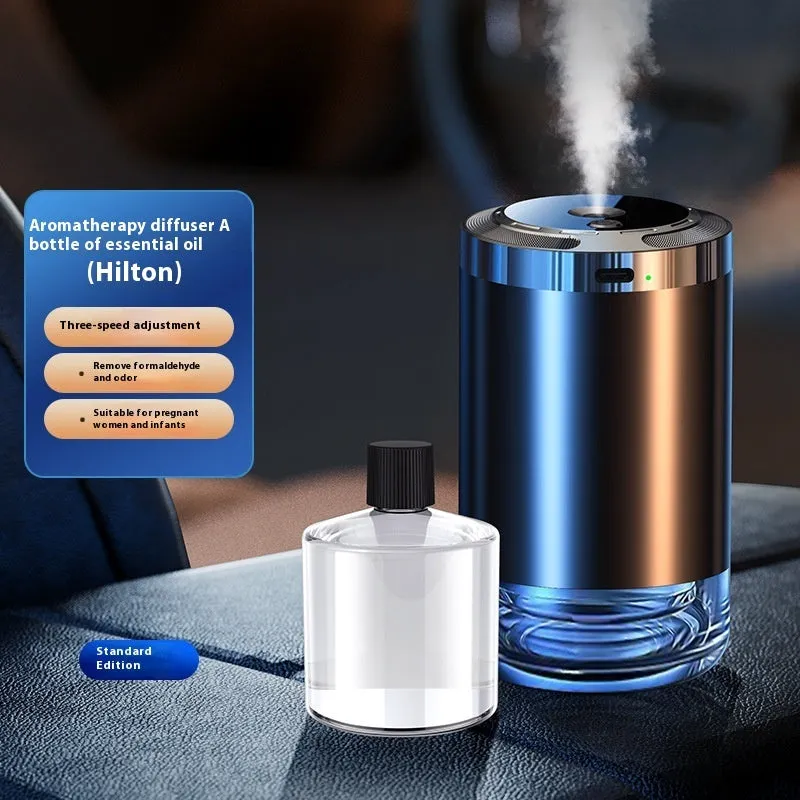 Starry Sky auto perfume sprayer with adjustable settings and six scent options, plastic or aluminium alloy shell