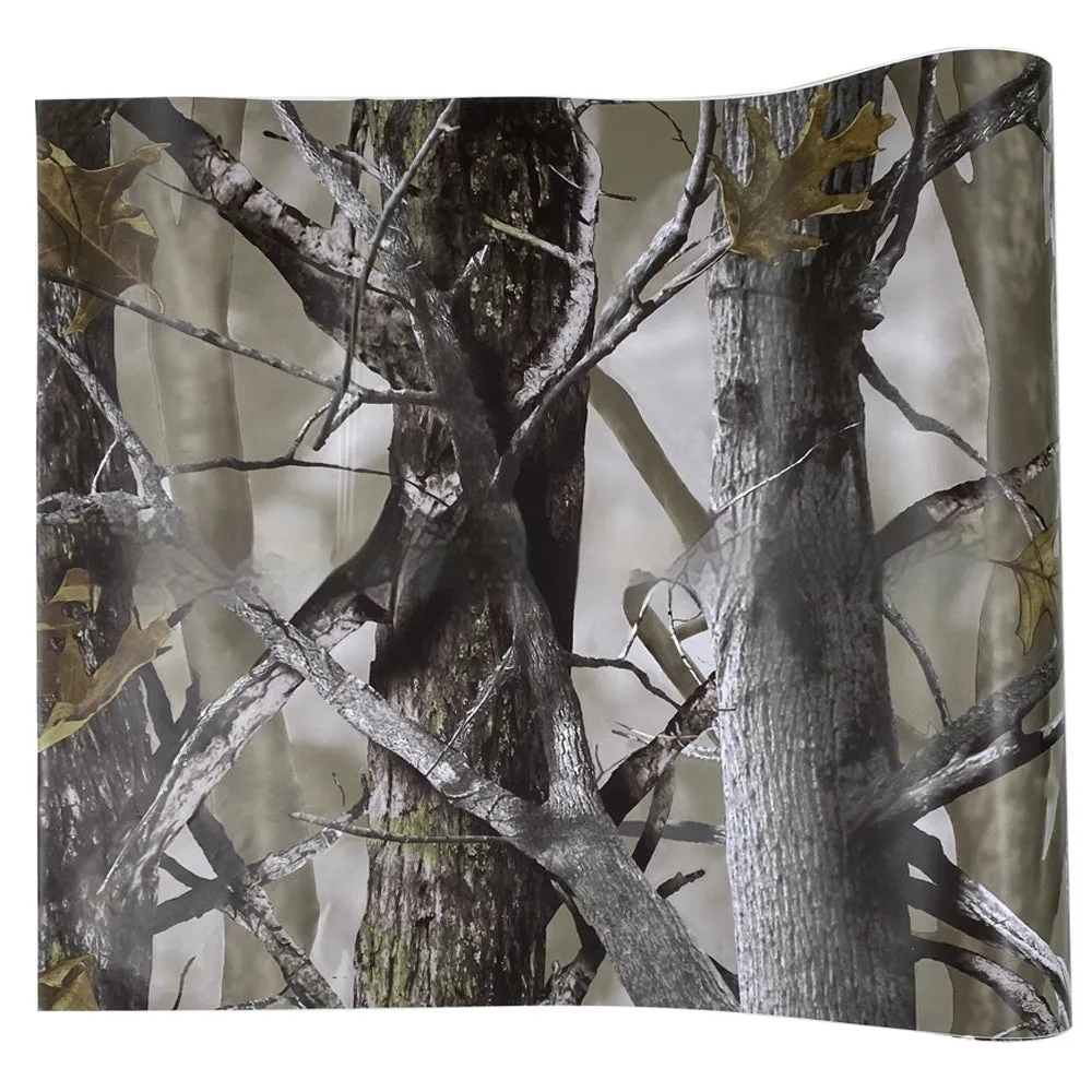 Forest grass camouflage car wrapping film in black carbon fibre style, 152cm wide, super flexible polymer PVC mask