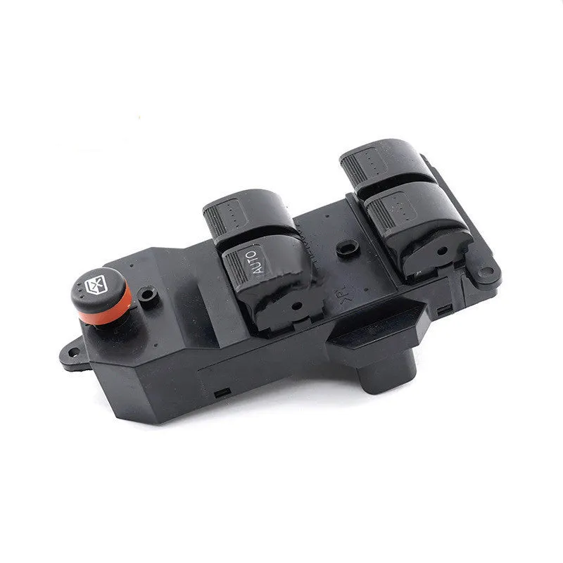 Black ABS plastic window lift switch for 2002-2006 Honda CRV measuring 18x7x6cm
