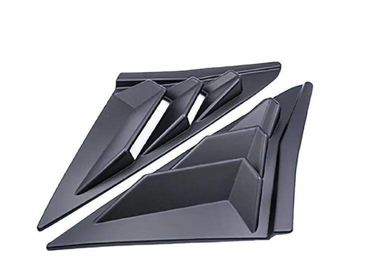 ABS quarter window bumper sticker for 2021 hatchback Civic in bright black finish