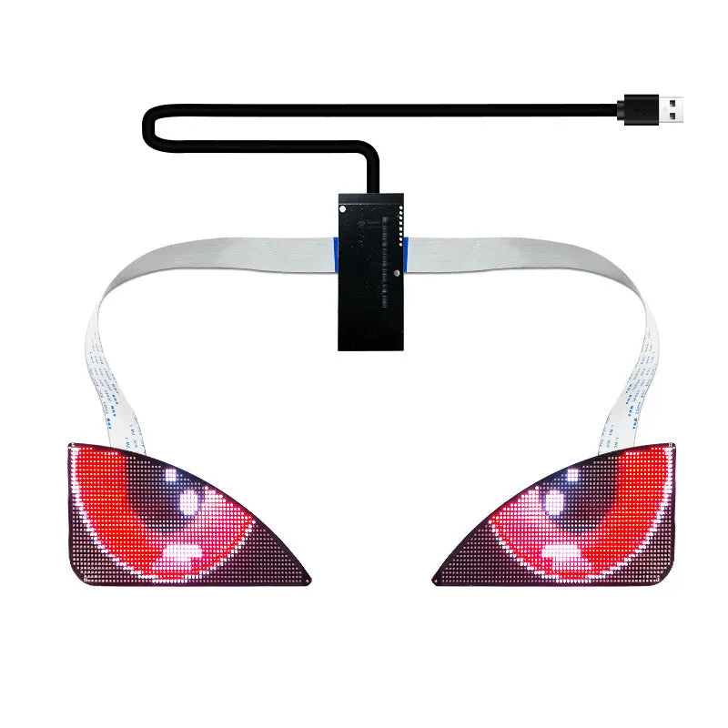 LED Devil Eye Advertising Backpack Smart with luminous display screen, nylon construction, and curved shoulder strap