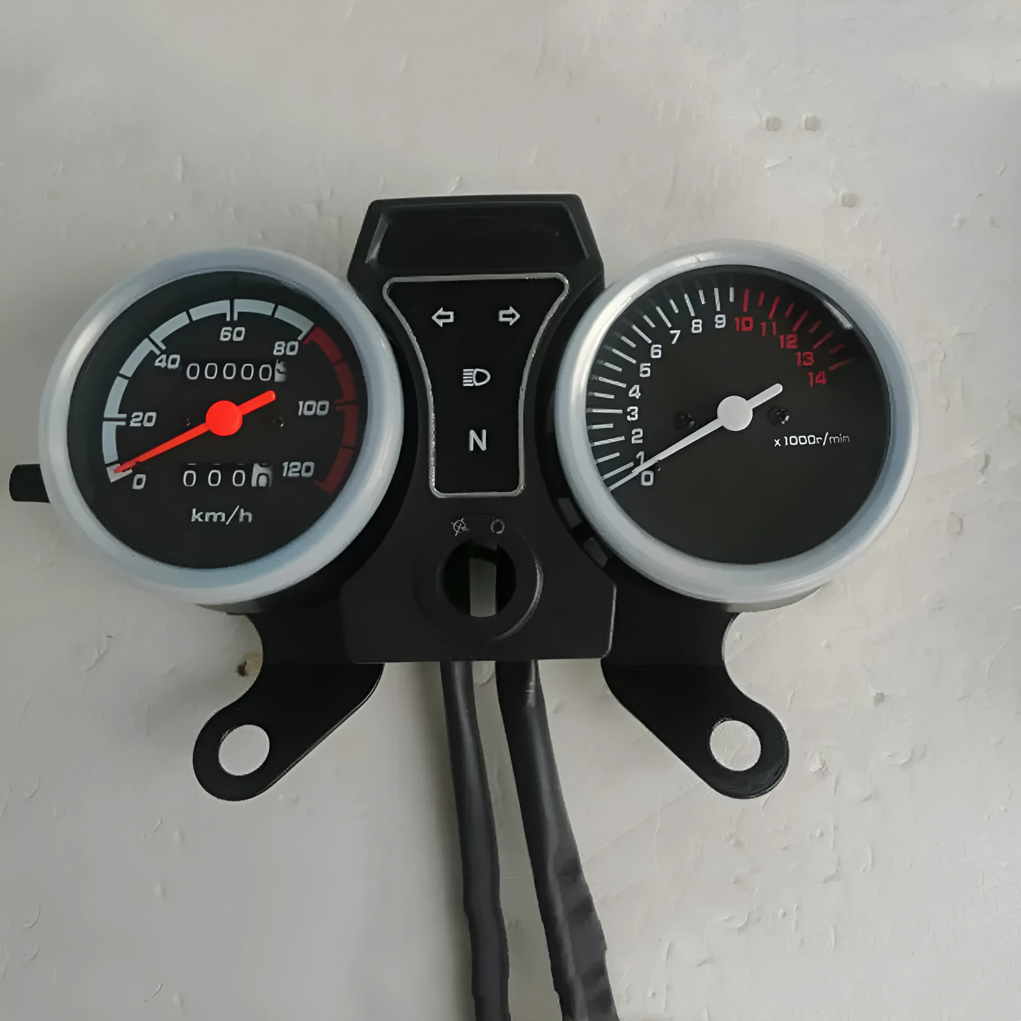 Motorcycle speedometer FT125 Clasica deliver instrument gauge default colour front view