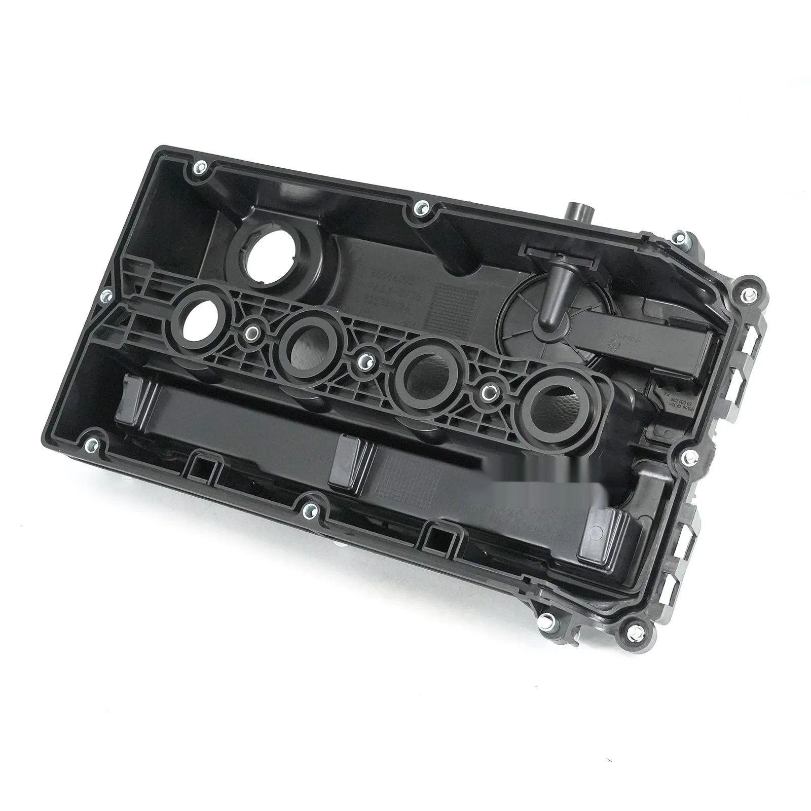 Black PCV engine valve cover for 1.6L Chevrolet Cruze, 42cm length, with mounting holes visible