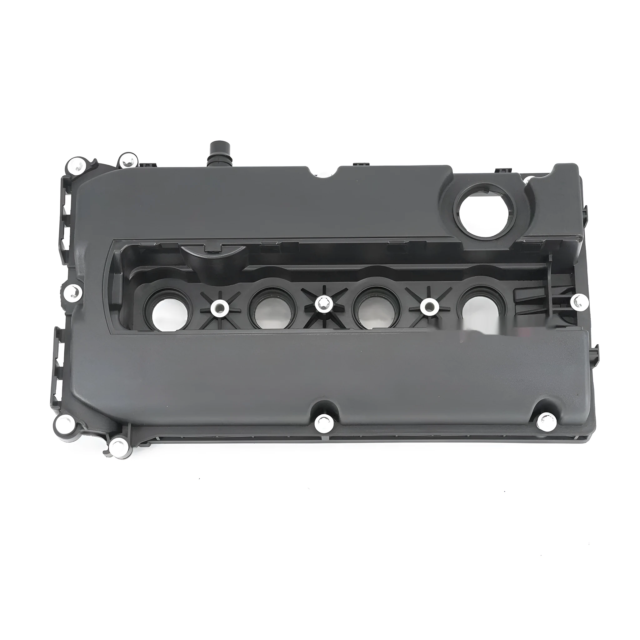 Black PCV engine valve cover for 1.6L Chevrolet Cruze, 42cm length, with mounting holes visible