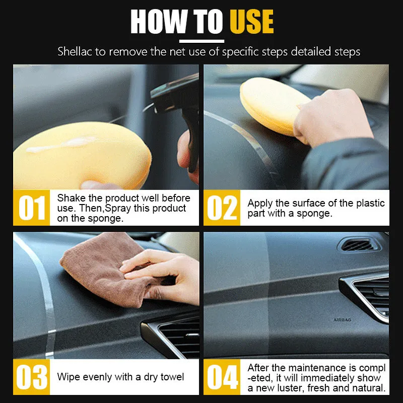 500ml bottle of car foam cleaner plastic renovation agent for interior stain removal and whitening