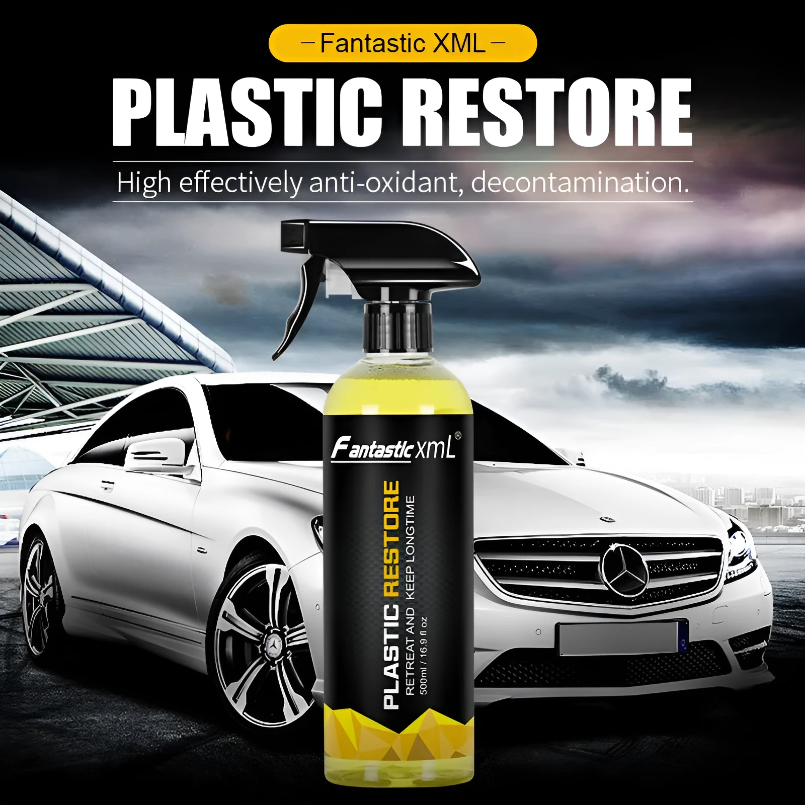500ml bottle of car foam cleaner plastic renovation agent for interior stain removal and whitening