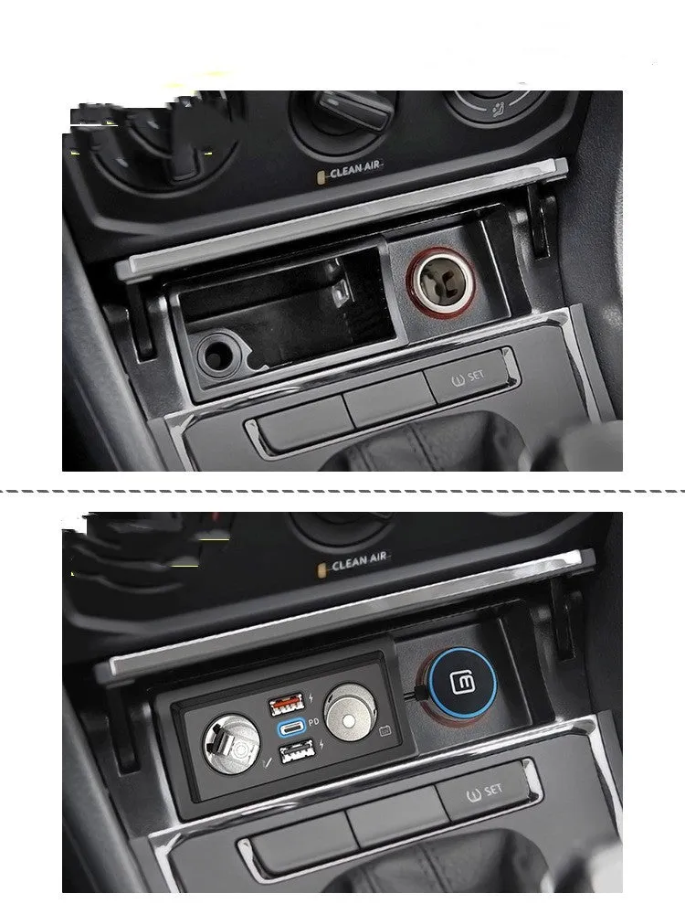 Volkswagen compatible car charger with QC3.0 fast charging for Lavida, Polo, and Weiling models