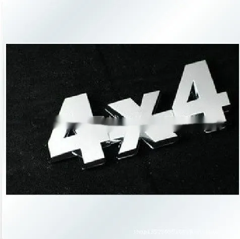 Metal 3D rear car badge sticker for 4x4 off-road vehicles in black finish, 9cm by 3.5cm
