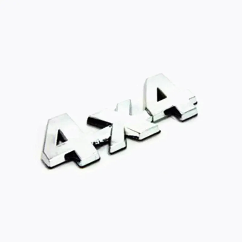 Metal 3D rear car badge sticker for 4x4 off-road vehicles in black finish, 9cm by 3.5cm