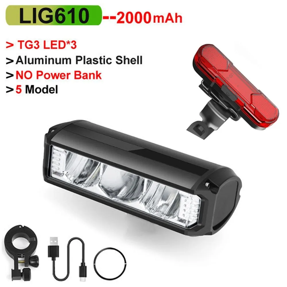 Rechargeable Baojia lifting bracket bicycle light black plastic with taillight and data cable