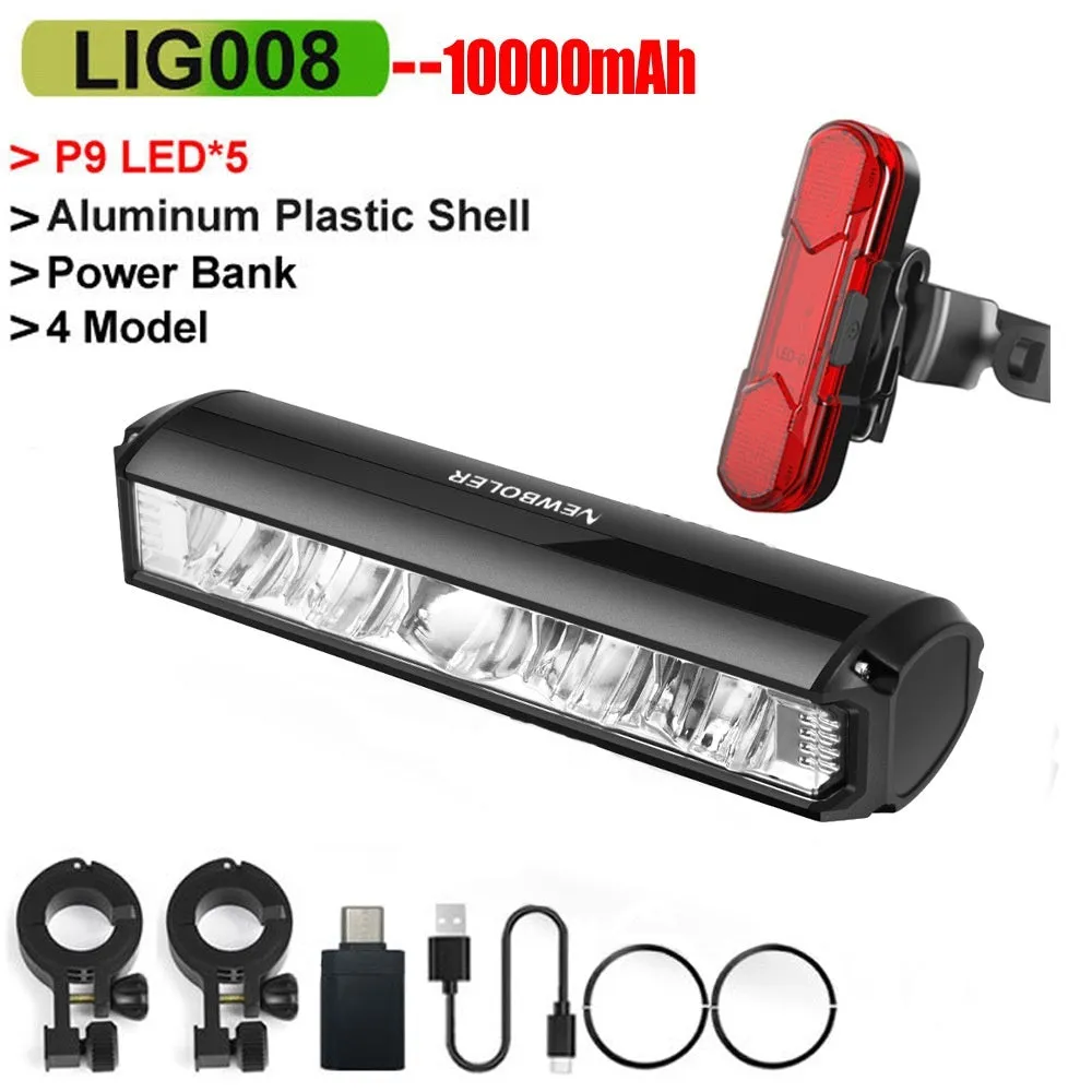 Rechargeable Baojia lifting bracket bicycle light black plastic with taillight and data cable