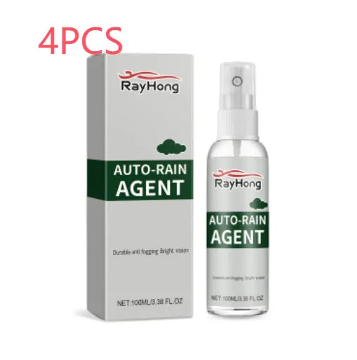 Car windshield cleaner coating agent in a 100ml bottle with applicator for rain repellent glass treatment.