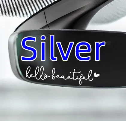 Car rearview mirror sticker 10cm x 3cm plastic decal in black colour option